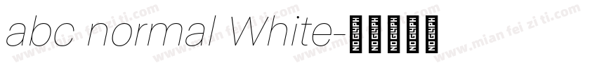 abc normal White字体转换
